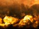 a huge explosion of the type that might be featured in a 2012 sequel