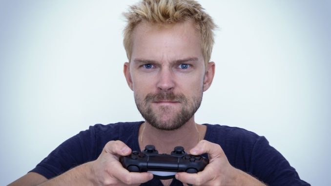 A gamer enjoying the new xbox series x