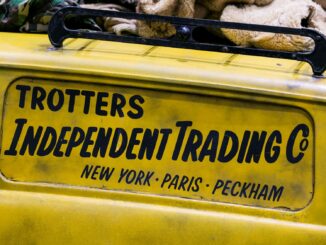 Trotters independent traders yellow van as seen in planned hbo remake of only fools and horses