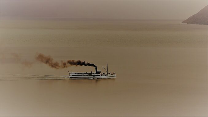 an lone old steam ship similar to the one shown in the promotional images for the new show from the creators of Dark