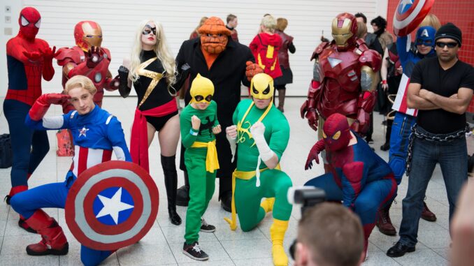 a collection of superheros