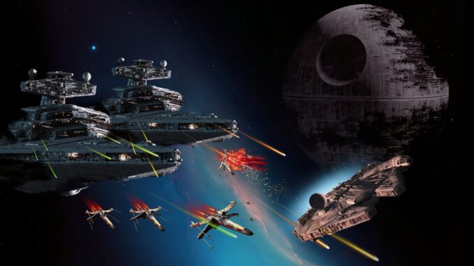 Star Wars ships in space all nude