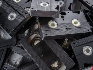 a big pile of old videotapes that aren't boutique collectors editions