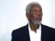 Morgan Freeman looking serious against a white backgroud. Shawshank redemption sequel