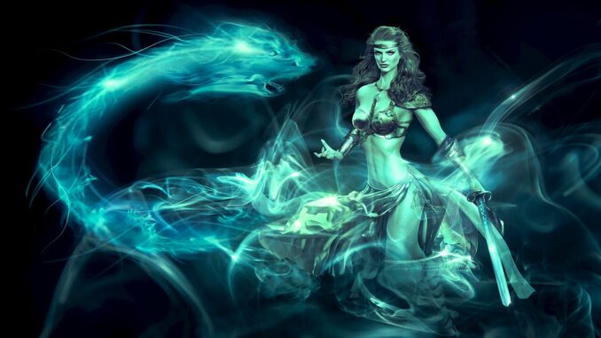 fantasy mage with smoke dragon. Elden Ring Sequel