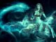 A bikini clad woman surraounded my a fantasy serpent. Game of thrones boobs