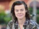 Harry Styles with long hair from shoulders up Chirs Pine