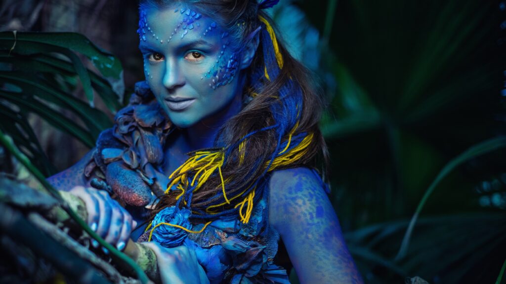 Avatar woman in a magical forest
