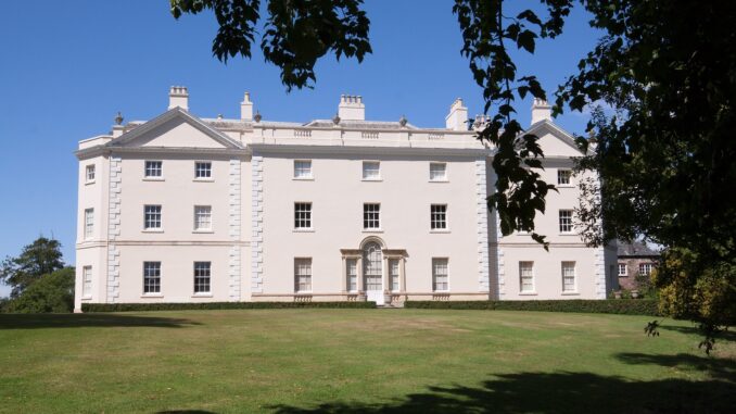saltram house. a geogian house near plymouth. Sunny day. Fantastic four