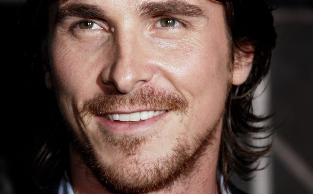 Christian bale very close up on the face