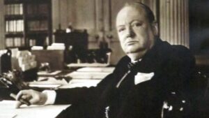 winston churchill sat at a desk. Darkest Hour