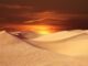 A desert at sunset. As seen in Dune part two