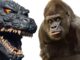 godzill x kong both ictured facing each other