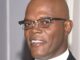 Samuel L Jackson. Bald. Glasses. Close up